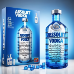 absolut vodka buidling blocks bottle