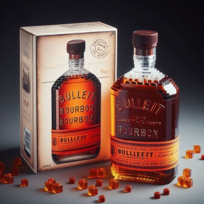 bulleit bourbon buidling blocks bottle