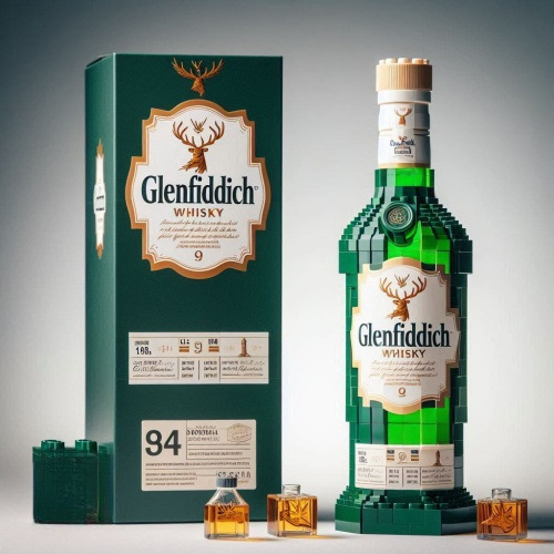 glenfiddich buidling blocks bottle