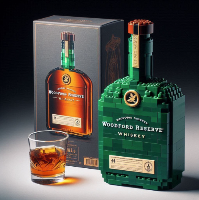woodford reserve buidling blocks bottle